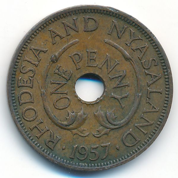 Родезия и Ньясаленд, 1 пенни (1957 г.)