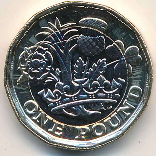 Великобритания, 1 фунт (2016 г.)
