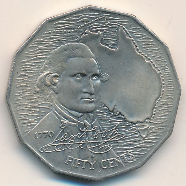 Австралия, 50 центов (1970 г.)