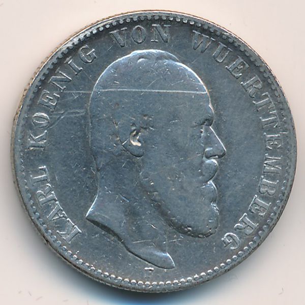 Вюртемберг, 2 марки (1876 г.)