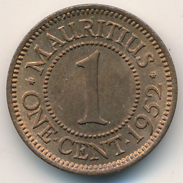 Маврикий, 1 цент (1952 г.)