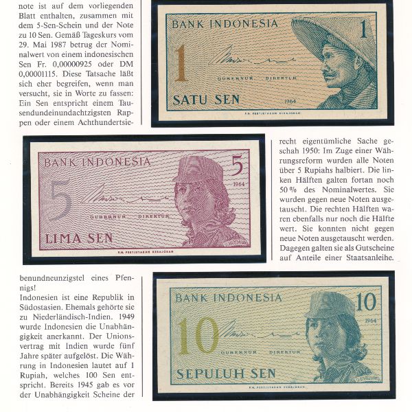 Индонезия, Набор банкнот (1964 г.)