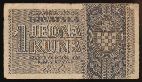 Хорватия, 1 куна (1942 г.)