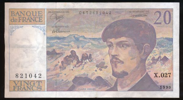 Франция, 20 франков (1990 г.)