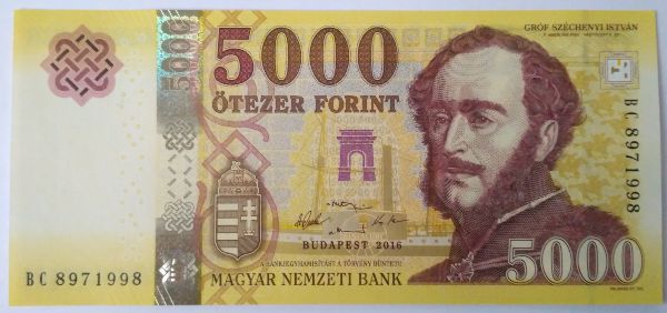 Венгрия, 5000 форинтов (2016 г.)