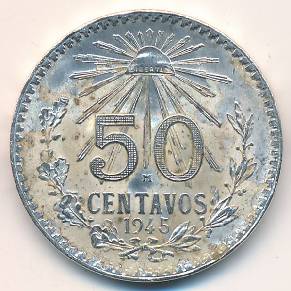 Мексика, 50 сентаво (1945 г.)