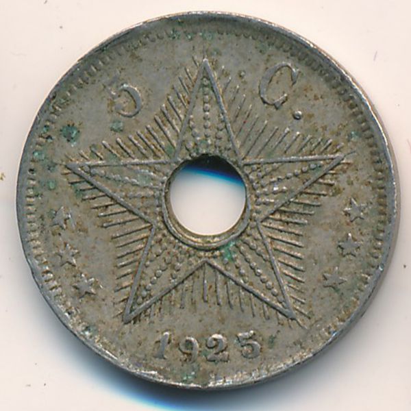 Бельгийское Конго, 5 сентим (1925 г.)