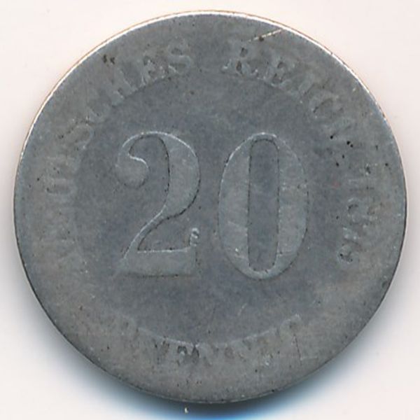 Германия, 20 пфеннигов (1875 г.)