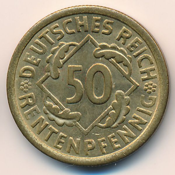 Веймарская республика, 50 рентенпфеннигов (1924 г.)
