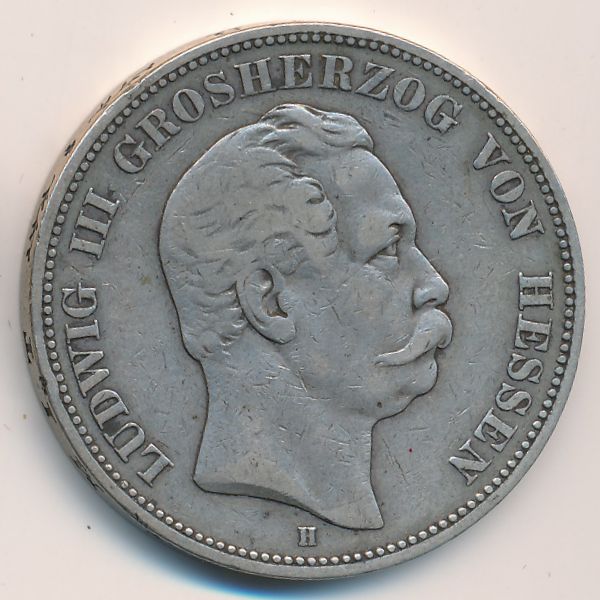 Гессен-Дармштадт, 5 марок (1876 г.)