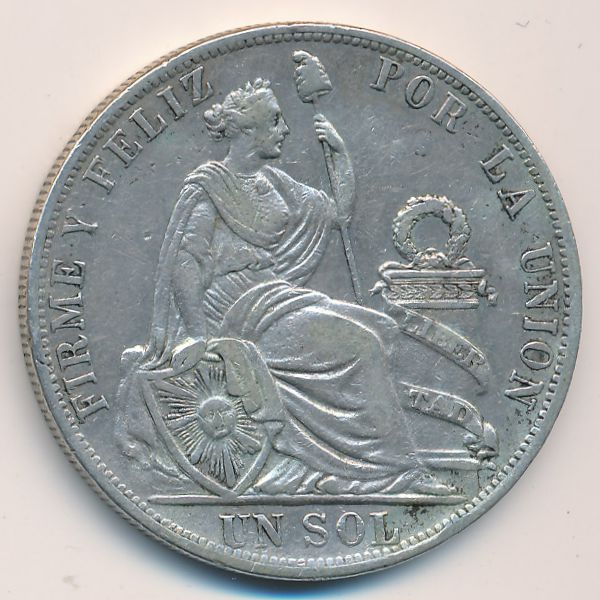 Перу, 1 соль (1888 г.)