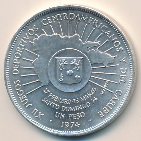 Доминиканская республика, 1 песо (1974 г.)