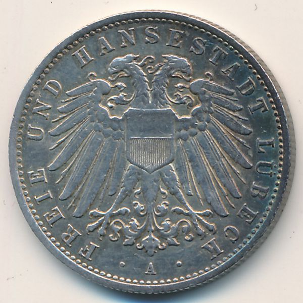 Любек, 2 марки (1905 г.)