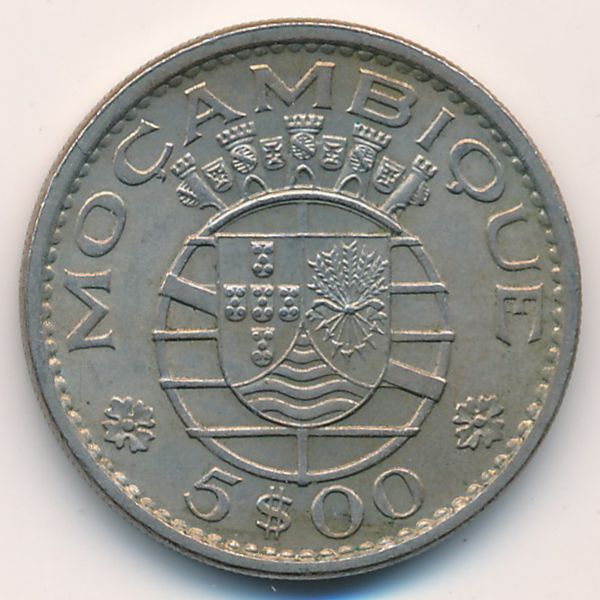 Мозамбик, 5 эскудо (1973 г.)