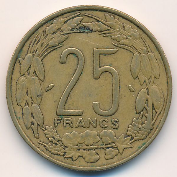 Экваториальные Африканские Штаты, 25 франков (1972 г.)