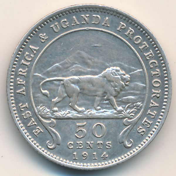 Восточная Африка, 50 центов (1914 г.)