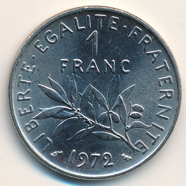 Франция, 1 франк (1972 г.)