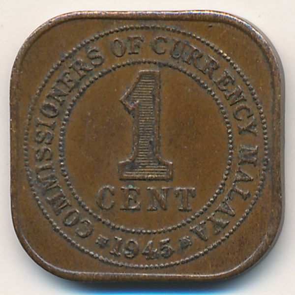 Малайя, 1 цент (1945 г.)