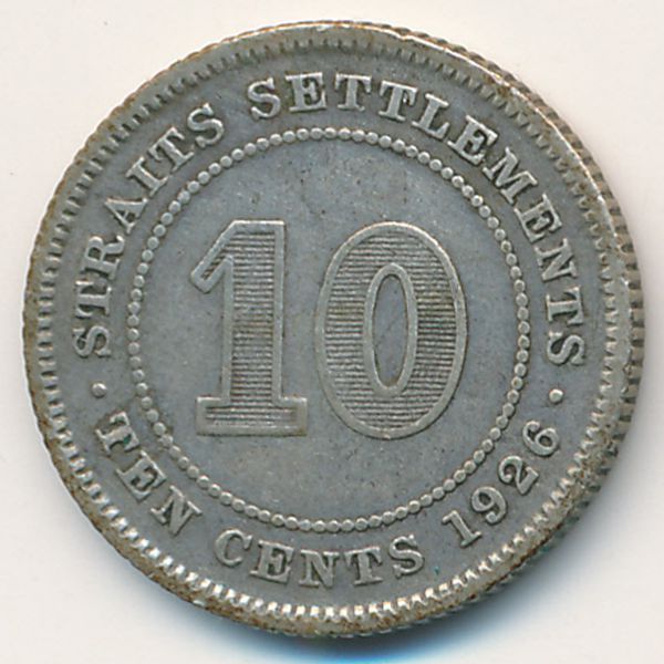 Стрейтс-Сетлментс, 10 центов (1926 г.)