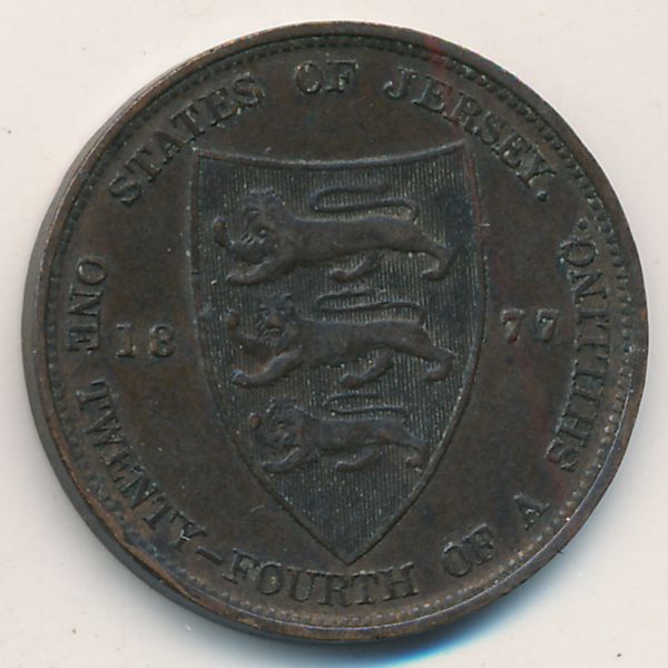 Джерси, 1/24 шиллинга (1877 г.)
