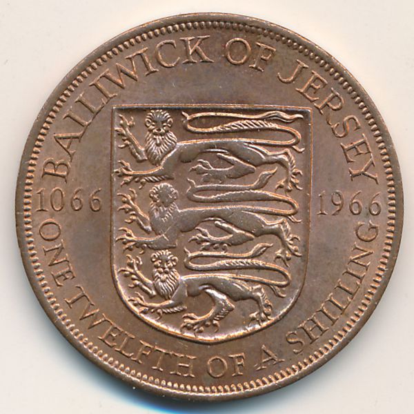 Джерси, 1/12 шиллинга (1966 г.)