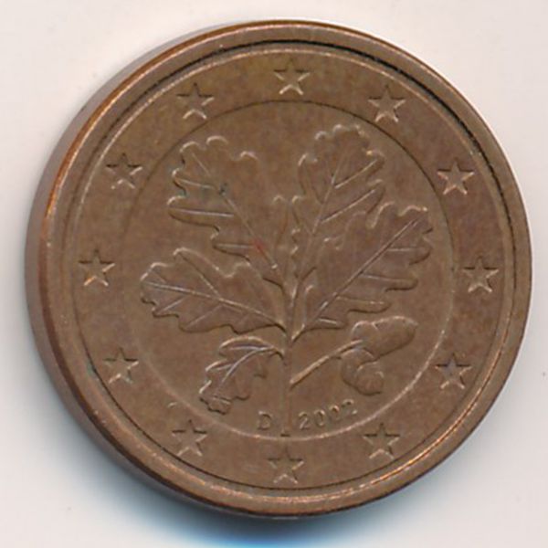 Германия, 1 евроцент (2002 г.)