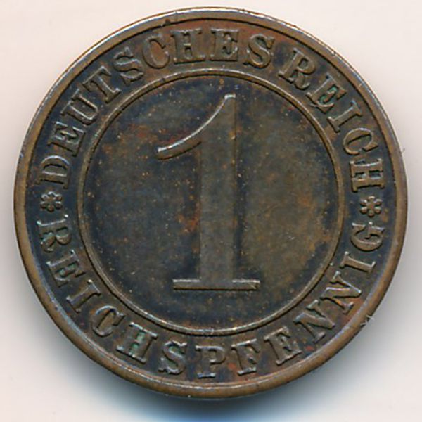 Веймарская республика, 1 рейхспфенниг (1930 г.)