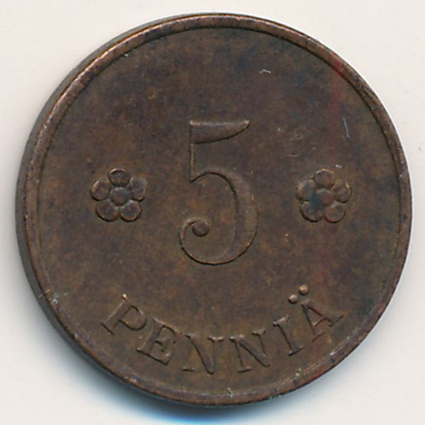 Финляндия, 5 пенни (1928 г.)