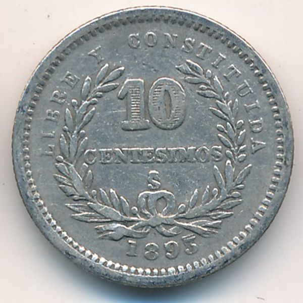 Уругвай, 10 сентесимо (1893 г.)