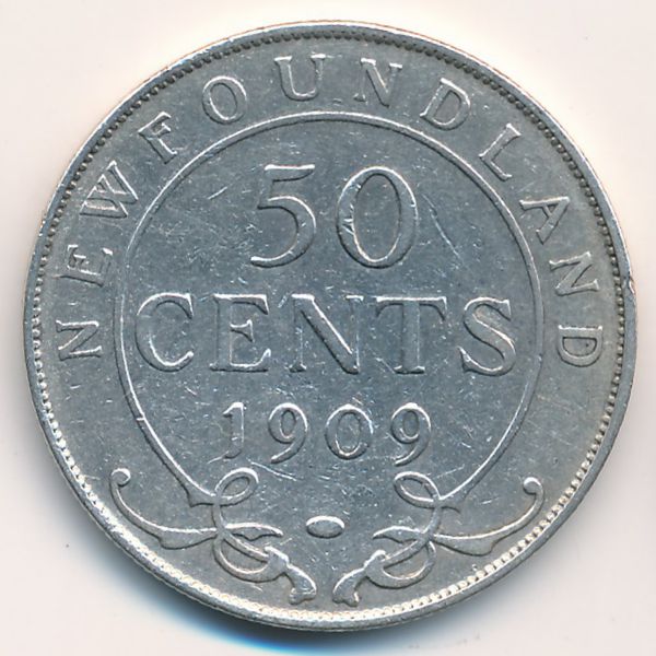 Ньюфаундленд, 50 центов (1909 г.)