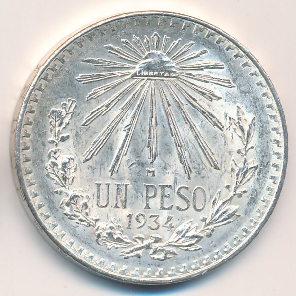 Мексика, 1 песо (1934 г.)