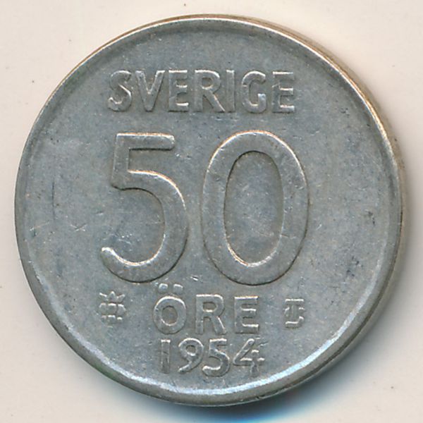 Швеция, 50 эре (1954 г.)