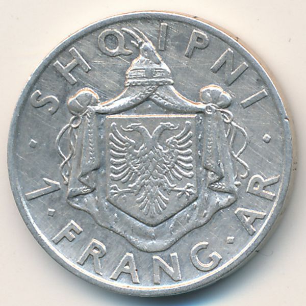 Албания, 1 франг ар (1937 г.)