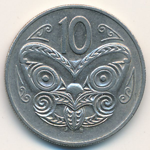Новая Зеландия, 10 центов (1987 г.)