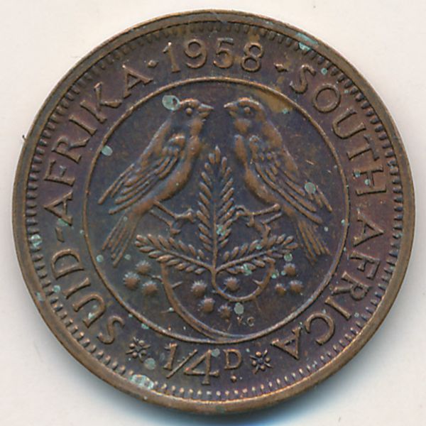 ЮАР, 1/4 пенни (1958 г.)
