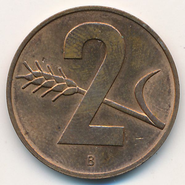 Швейцария, 2 раппена (1968 г.)