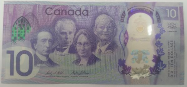 Канада, 10 долларов (2017 г.)