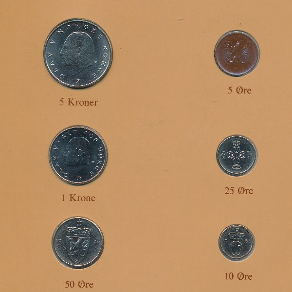 Норвегия, Набор монет (1982 г.)