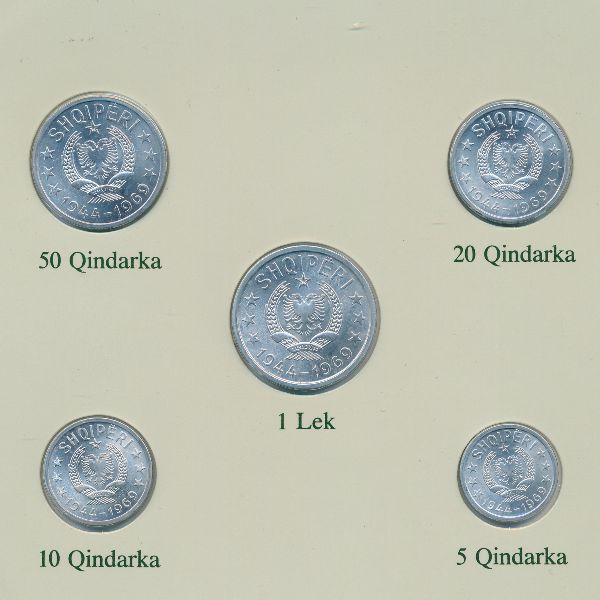Албания, Набор монет (1969 г.)