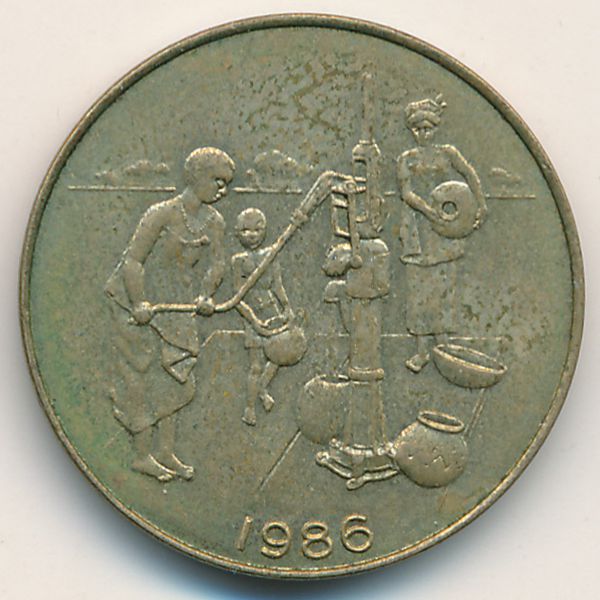 Западная Африка, 10 франков (1986 г.)