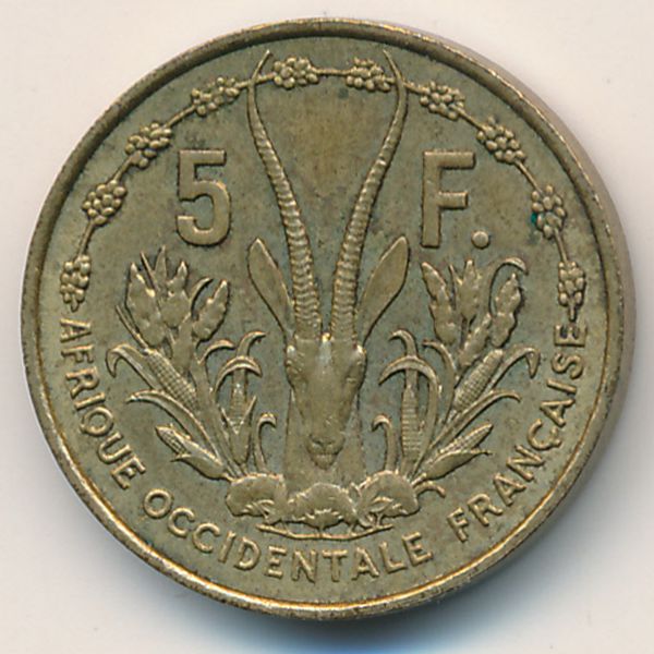 Французская Западная Африка, 5 франков (1956 г.)