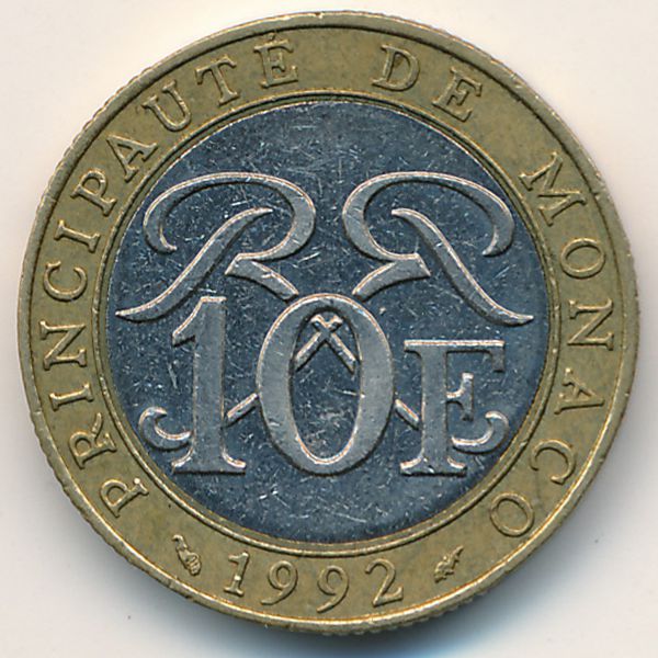 Монако, 10 франков (1992 г.)