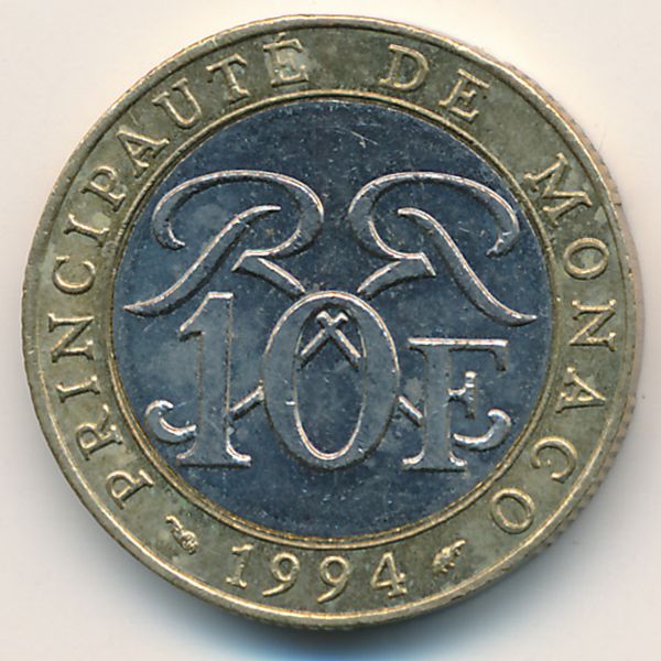 Монако, 10 франков (1994 г.)