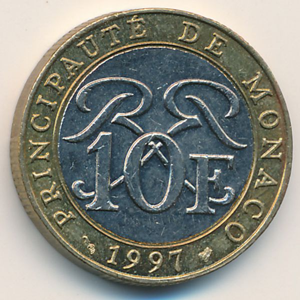 Монако, 10 франков (1997 г.)