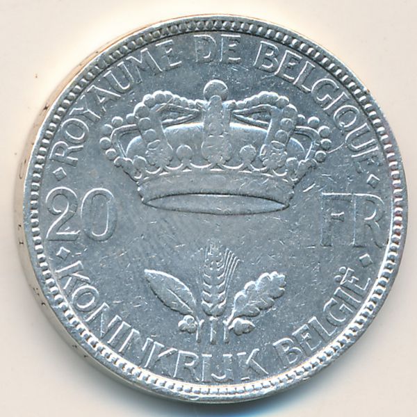 Бельгия, 20 франков (1935 г.)