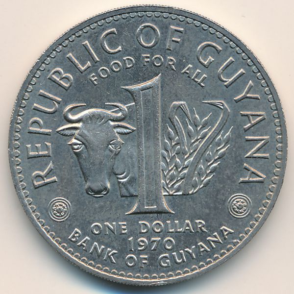 Гайана, 1 доллар (1970 г.)