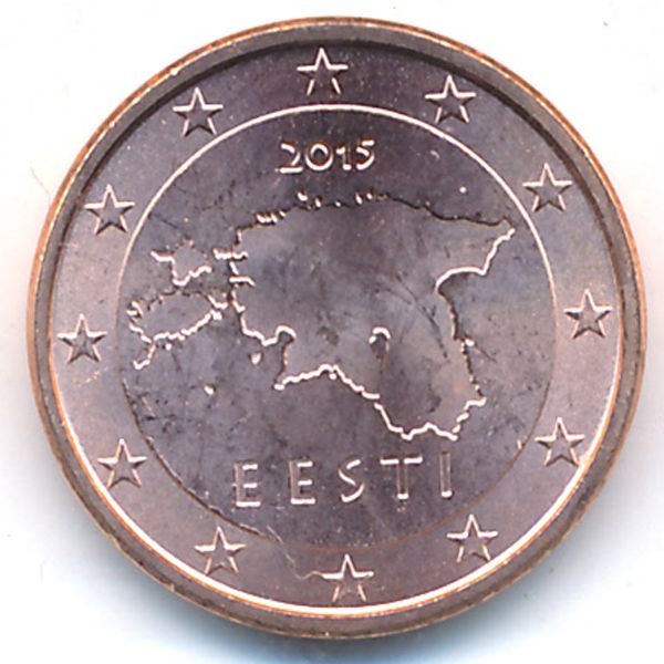 Эстония, 1 евроцент (2015 г.)