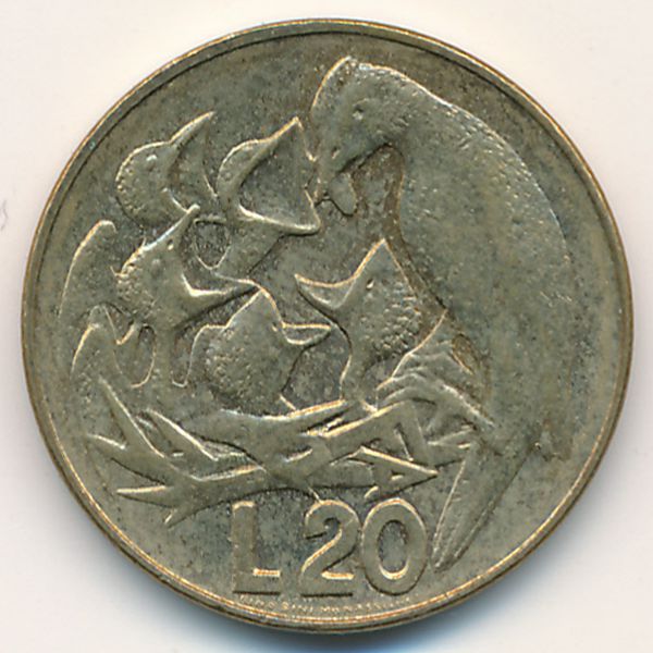 Сан-Марино, 20 лир (1975 г.)