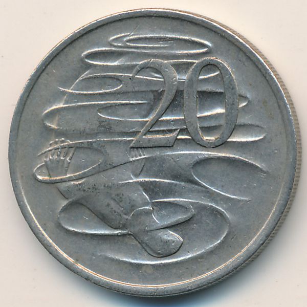 Австралия, 20 центов (1974 г.)