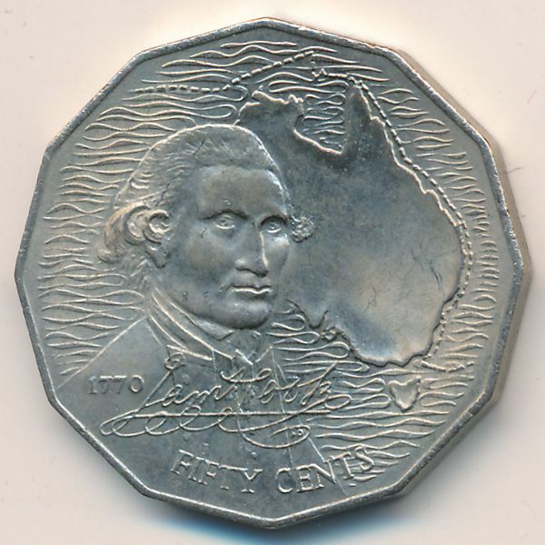 Австралия, 50 центов (1970 г.)